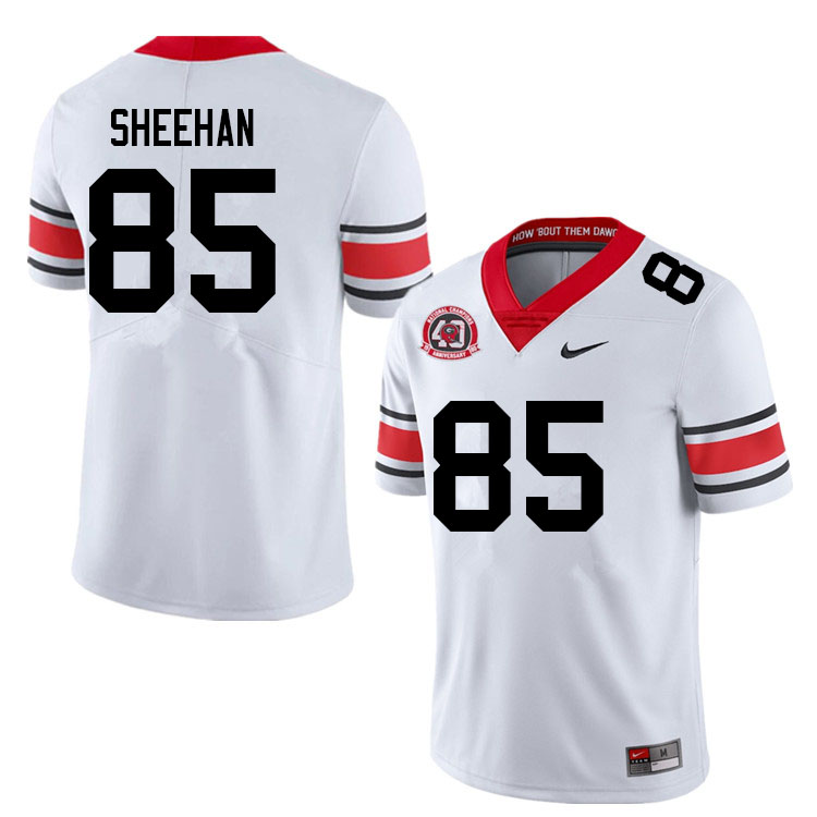 Men #85 Drew Sheehan Georgia Bulldogs College Football Jerseys Sale-40th Anniversary